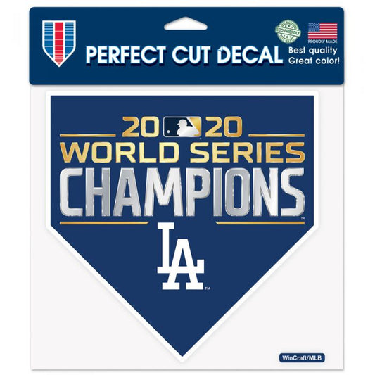 LOS ANGELES DODGERS 2020 WORLD SERIES CHAMPS 8" X 8" DIE CUT DECAL