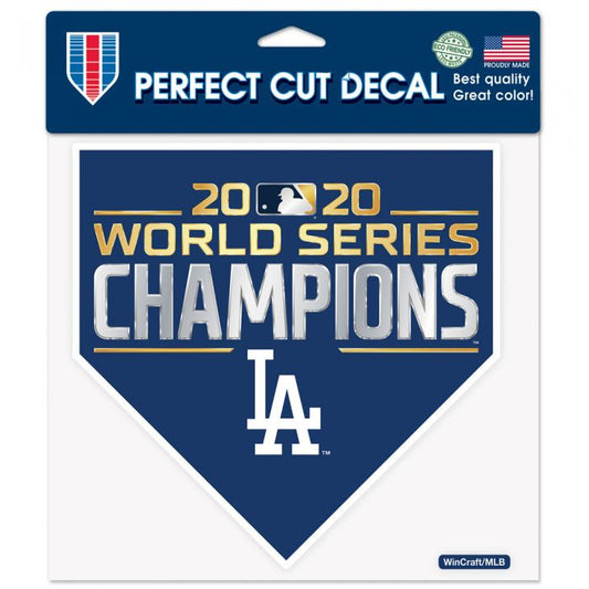 LOS ANGELES DODGERS 2020 CAMPEONES DE LA SERIE MUNDIAL 8" X 8" CALCOMANÍA TROQUELADA