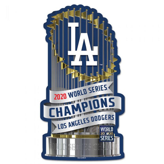 LOS ANGELES DODGERS 2020 WORLD SERIES CHAMPS TROPHY WOOD SIGN