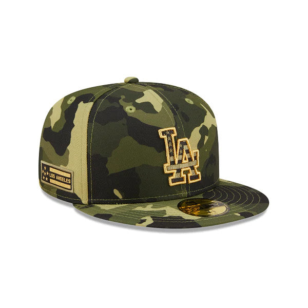 LOS ANGELES DODGERS 2022 FUERZAS ARMADAS 59FIFTY EQUIPADO