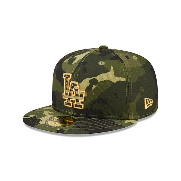 LOS ANGELES DODGERS 2022 FUERZAS ARMADAS 59FIFTY EQUIPADO