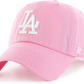 LOS ANGELES DODGERS 47 BRAND ADJUSTABLE CLEAN UP HAT - ROSE