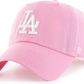 LOS ANGELES DODGERS '47 BRAND ADJUSTABLE CLEAN UP HAT - ROSE