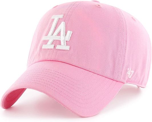 LOS ANGELES DODGERS 47 BRAND ADJUSTABLE CLEAN UP HAT - ROSE