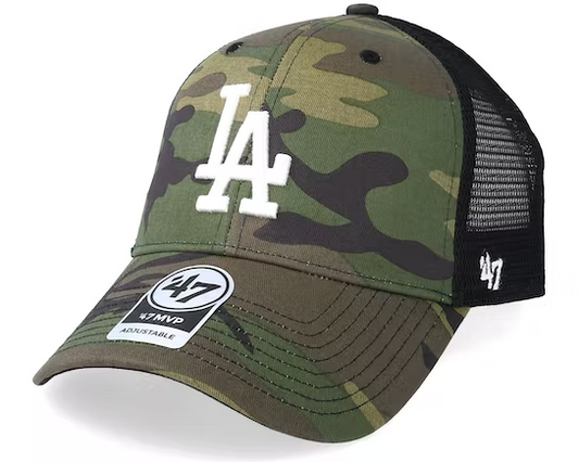 GORRA DE CAMIONERO AJUSTABLE DE LOS ANGELES DODGERS 47 BRAND - CAMO