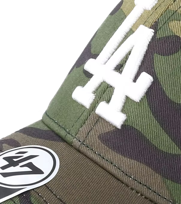 LOS ANGELES DODGERS 47 BRAND ADJUSTABLE TRUCKER HAT CAMO JR S