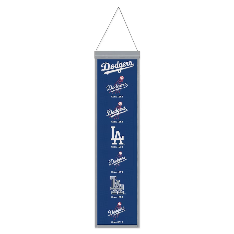 LOS ANGELES DODGERS BANNER DE LANA EVOLUTION DE 8" X 32"