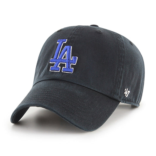 LOS ANGELES DODGERS '47 BRAND CLEAN UP ADJUSTABLE HAT - BLACK/ BLUE