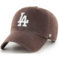 LOS ANGELES DODGERS ADJUSTABLE 47 BRAND CLEAN UP HAT - BROWN