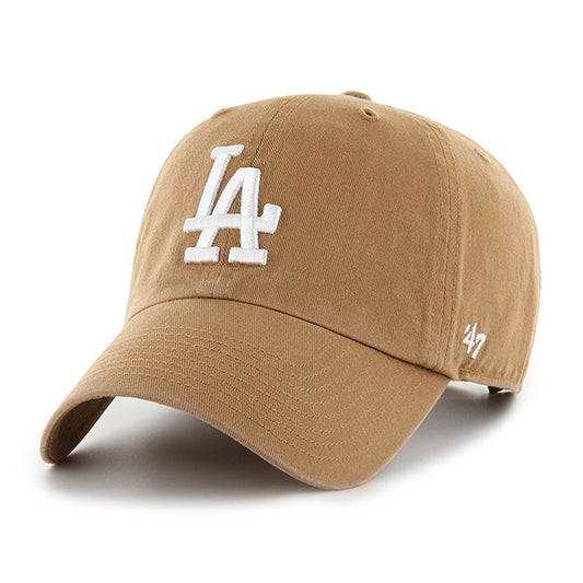 LOS ANGELES DODGERS '47 BRAND CLEAN UP ADJUSTABLE HAT - CAMEL