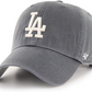 LOS ANGELES DODGERS ADJUSTABLE 47 BRAND CLEAN UP HAT - CHARCOAL