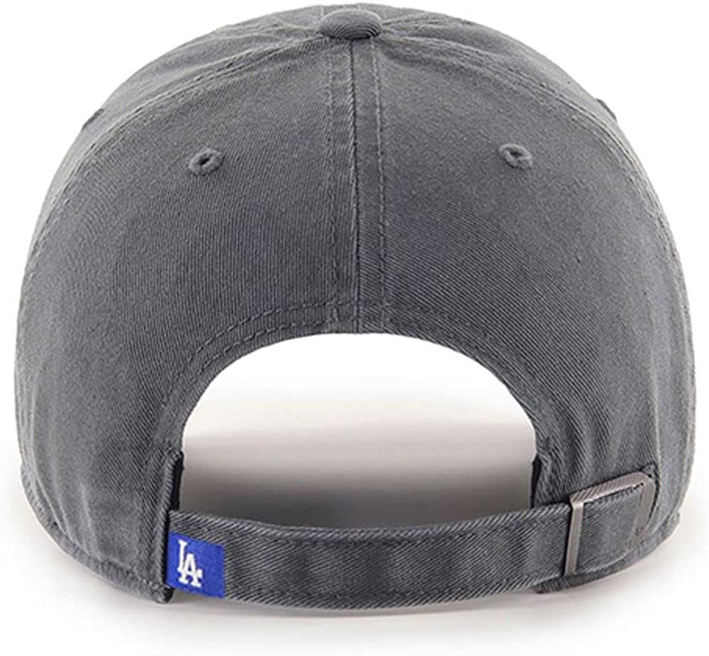LOS ANGELES DODGERS ADJUSTABLE 47 BRAND CLEAN UP HAT - CHARCOAL