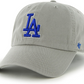 LOS ANGELES DODGERS ADJUSTABLE 47 BRAND CLEAN UP HAT - GREY/TEAM
