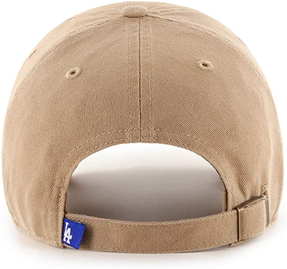 LOS ANGELES DODGERS '47 BRAND CLEAN UP ADJUSTABLE HAT - KHAKI/TEAM