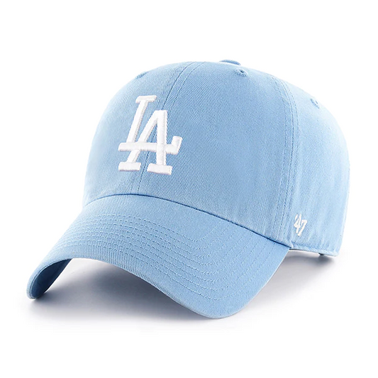 LOS ANGELES DODGERS ADJUSTABLE 47 BRAND CLEAN UP HAT - LIGHT BLUE