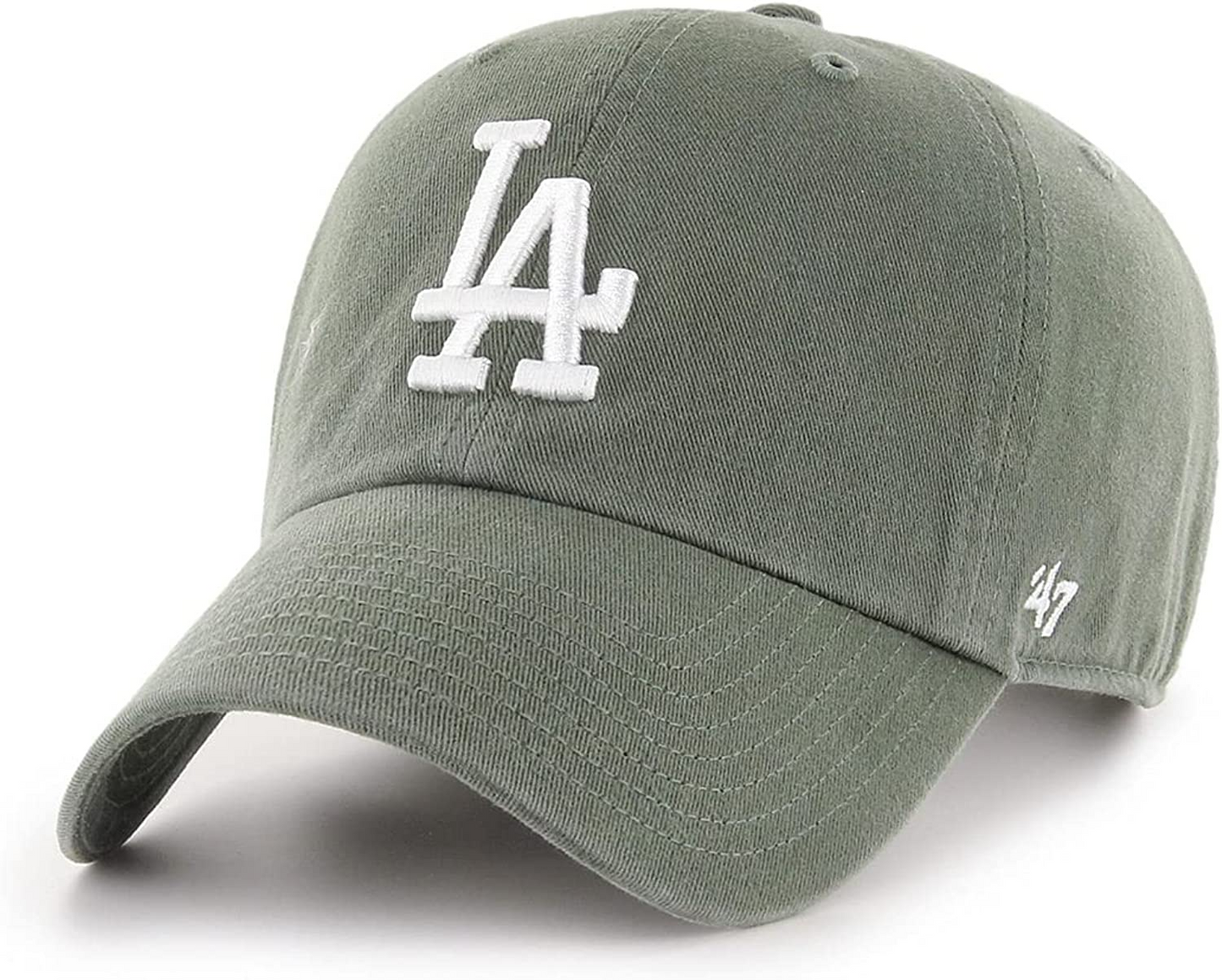LOS ANGELES DODGERS ADJUSTABLE 47 BRAND CLEAN UP HAT - MOSS GREEN