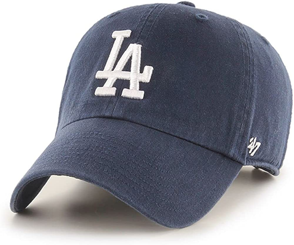 LOS ANGELES DODGERS ADJUSTABLE 47 BRAND CLEAN UP HAT - NAVY