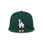 LOS ANGELES DODGERS BASIC LOGO 59FIFTY FITTED HAT - DARK GREEN