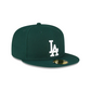 LOS ANGELES DODGERS BASIC LOGO 59FIFTY FITTED HAT - DARK GREEN