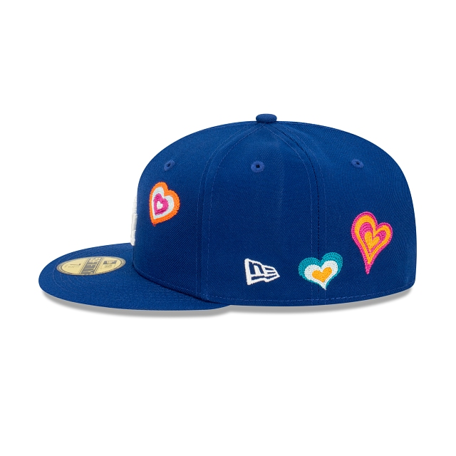 LOS ANGELES DODGERS CHAINSTITCH HEART 59FIFTY GORRO AJUSTADO