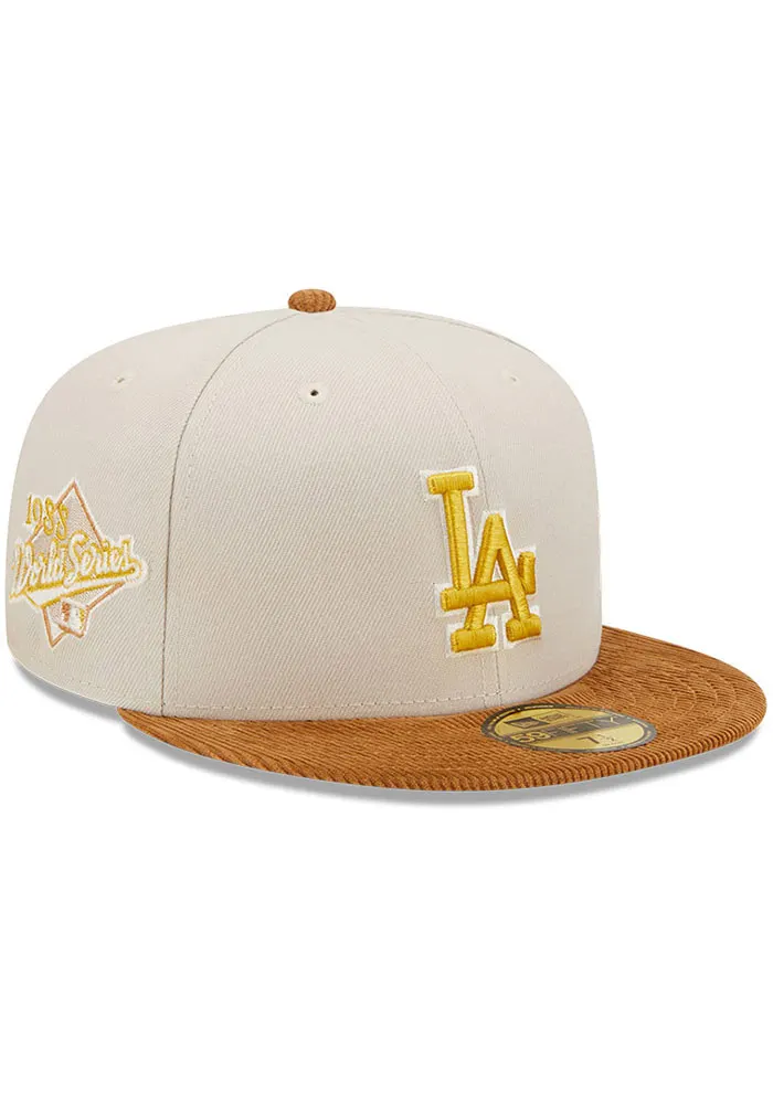 LOS ANGELES DODGERS CORD VISOR 59FIFTY FITTED HAT (CORDUROY BRIM)