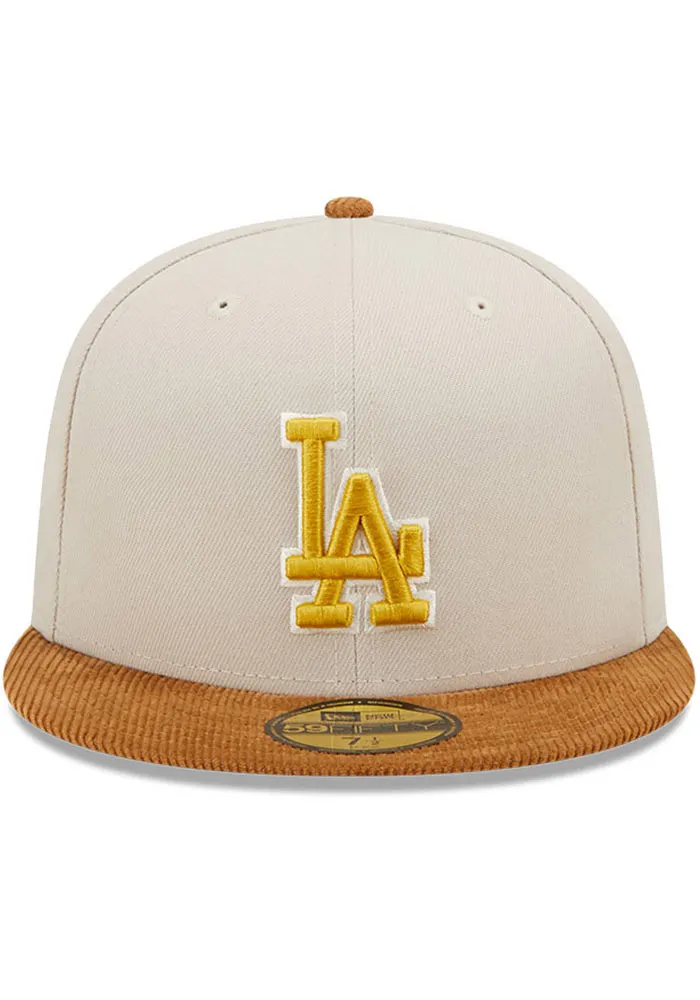 LOS ANGELES DODGERS CORD VISOR 59FIFTY FITTED HAT (CORDUROY BRIM)