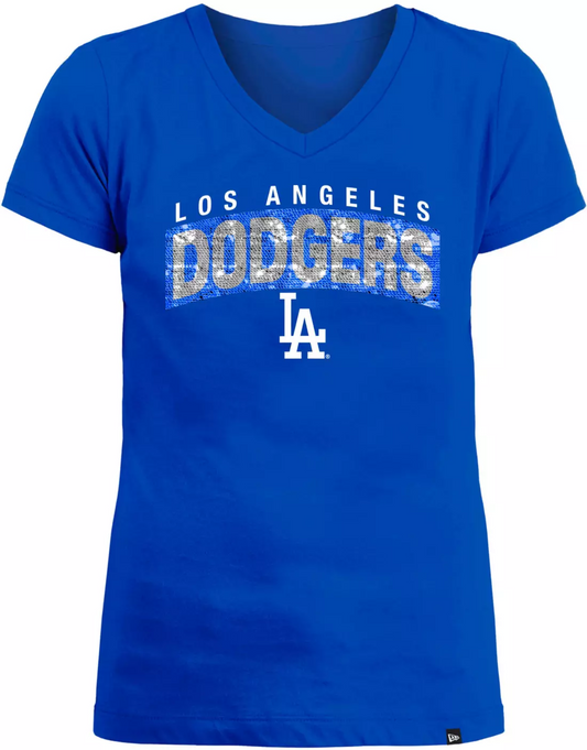 LOS ANGELES DODGERS GIRLS SEQUINS TEE