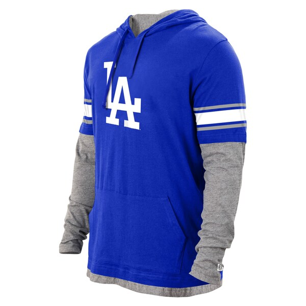 LOS ANGELES DODGERS LONG SLEEVE 2-TONE HOODIE SWEATER