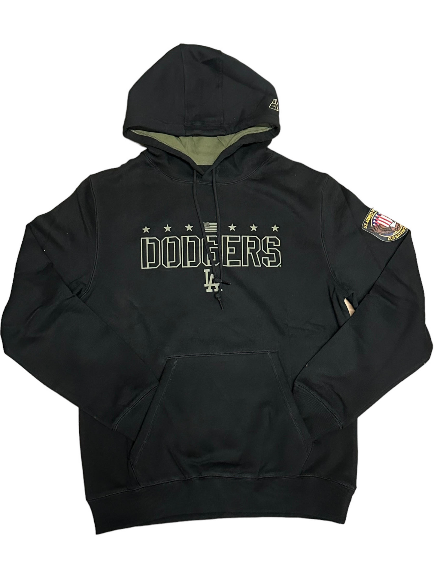 SUDADERA CON CAPUCHA DE LAS FUERZAS ARMADAS 2023 PARA HOMBRE DE LOS ANGELES DODGERS