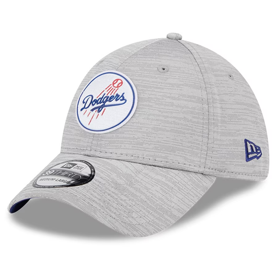 LOS ANGELES DODGERS HOMBRE 2023 CLUBHOUSE GRIS 39THIRTY FLEX FIT SOMBRERO