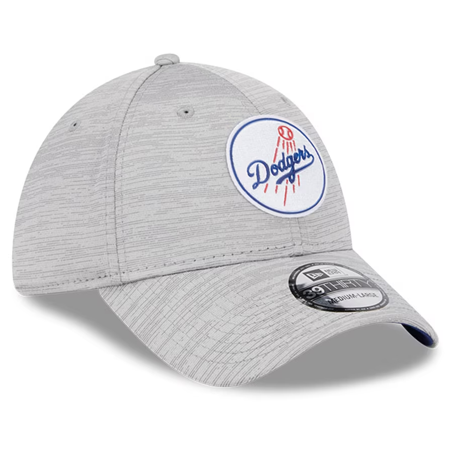 LOS ANGELES DODGERS HOMBRE 2023 CLUBHOUSE GRIS 39THIRTY FLEX FIT SOMBRERO