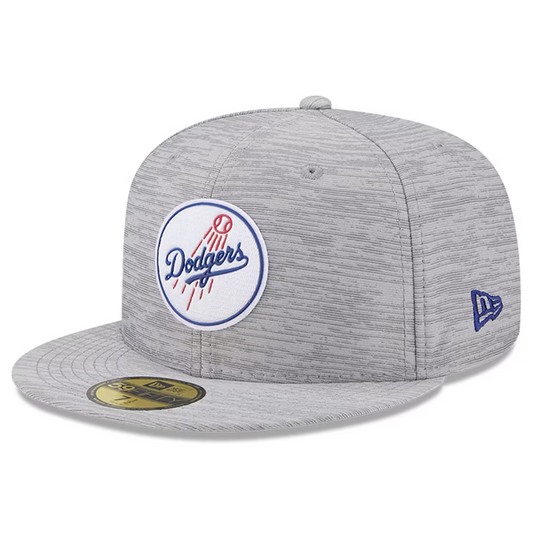 LOS ANGELES DODGERS MEN'S 2023 CLUBHOUSE GRAY 59FIFTY FITTED HAT