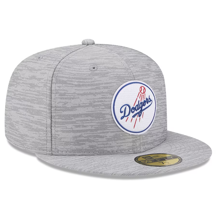LOS ANGELES DODGERS MEN'S 2023 CLUBHOUSE GRAY 59FIFTY FITTED HAT
