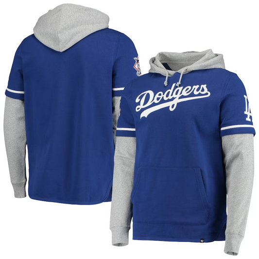 LOS ANGELES DODGERS MEN'S 47' BRAND TRIFECTA HOODED SWEATSHIRT