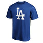 LOS ANGELES DODGERS MEN'S "LA" LOGO OFFICIAL T-SHIRT
