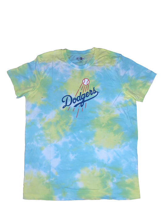 LOS ANGELES DODGERS MEN'S NEON TIE DYE T-SHIRT