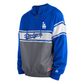 LOS ANGELES DODGERS MEN'S TRI-COLOR QUARTER-ZIP WINDBREAKER