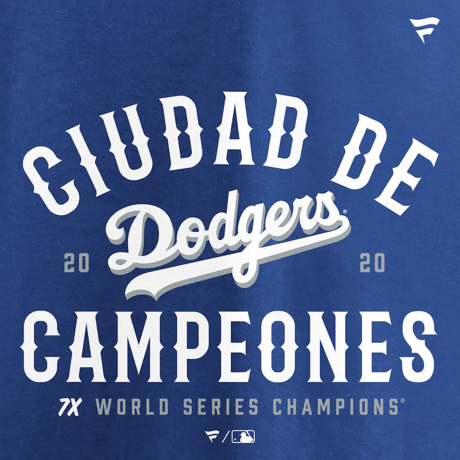 Fanatics Los Angeles Dodgers Men's World Series Champs Ciudad Hoodie Sweatshirt 20 Blu / 2XL