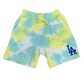 LOS ANGELES DODGERS NEON TIE DYE NEW ERA SHORTS