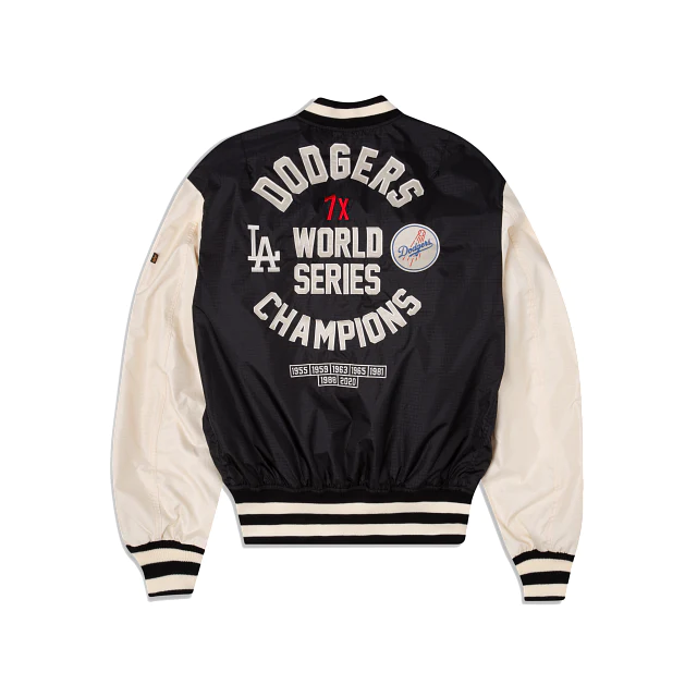 CHAQUETA BOMBER REVERSIBLE DEL EQUIPO ALPHA INDUSTRIES NEW ERA DE LOS ANGELES DODGERS