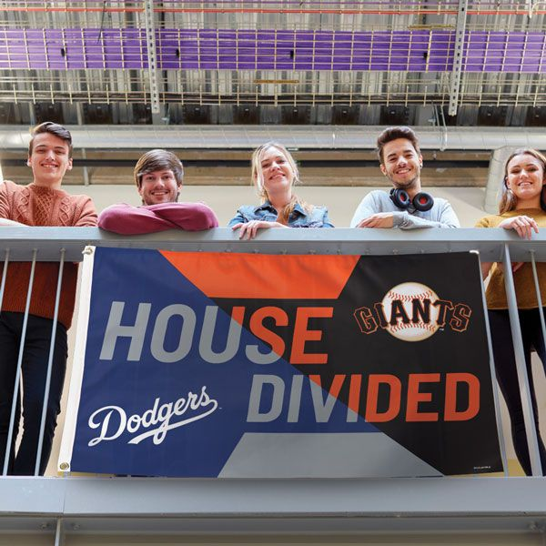 LOS ANGELES DODGERS SAN FRANCISCO GIANTS CASA DIVIDIDA 3X5 BANDERA