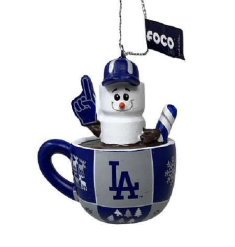 LOS ANGELES DODGERS SMORES MUG CHRISTMAS ORNAMENT