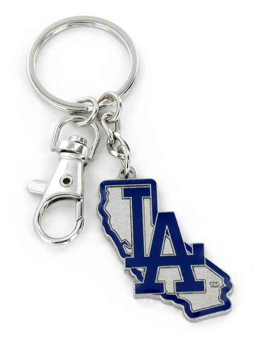 LOS ANGELES DODGERS STATE SHAPED KEYCHAIN