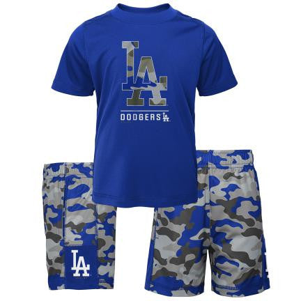 CONJUNTO DE CAMISETA Y PANTALÓN CORTO PARA NIÑOS NIÑOS DE LOS ANGELES DODGERS