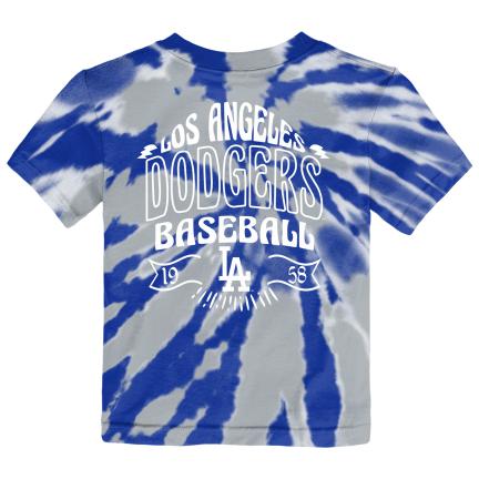 LOS ANGELES DODGERS CAMISETA CON TIE DYE PARA NIÑO CON BANDERÍN