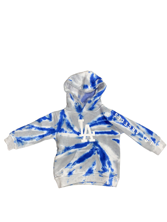 LOS ANGELES DODGERS TODDLER STATEMENT TIE DYE HOODED SWEATSHIRT