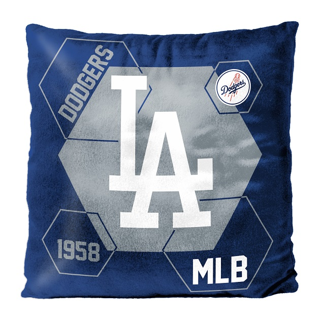 LOS ANGELES DODGERS REVERSIBLE 16" X 16" VELVET PILLOW