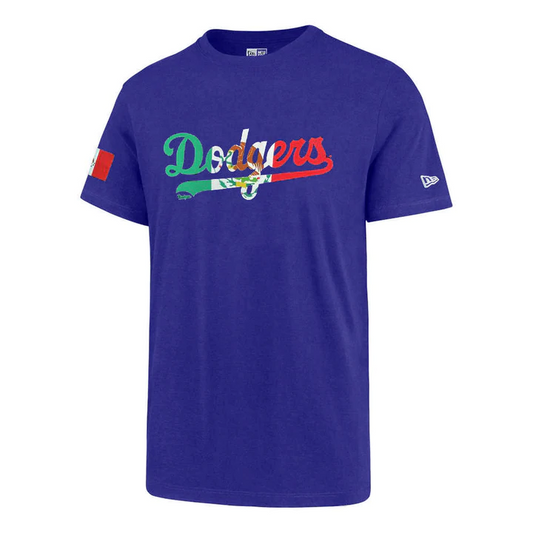 LOS ANGELES DODGERS VIVA MEXICO WORDMARK LOGO CAMISETA