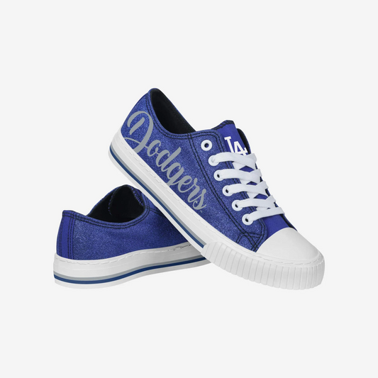 LOS ANGELES DODGERS WOMEN'S COLOR GLITTER LOW TOP SHOE