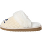 LOS ANGELES DODGERS WOMEN'S CREAM FAUX FUR SLIPPER